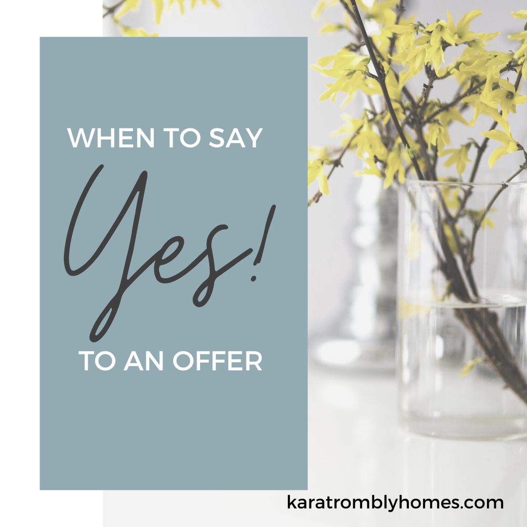 Accepting an offer on your home